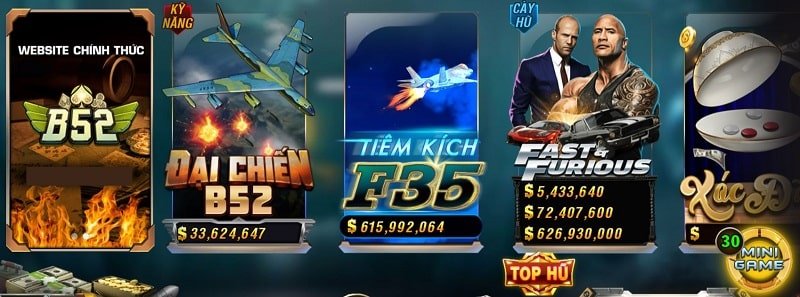 Cổng game B52 giao diện ấn tượng