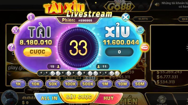 Bí quyết chơi cược Go88 tài xỉu