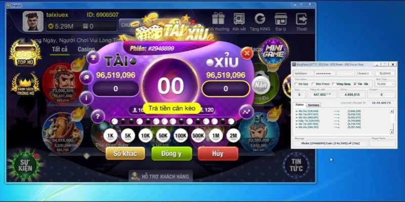 Phần mềm gian lận xâm nhập lỗ hổng game Tài Xỉu 
