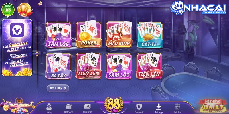 Chơi game bài ăn thưởng cực sốc cùng G88