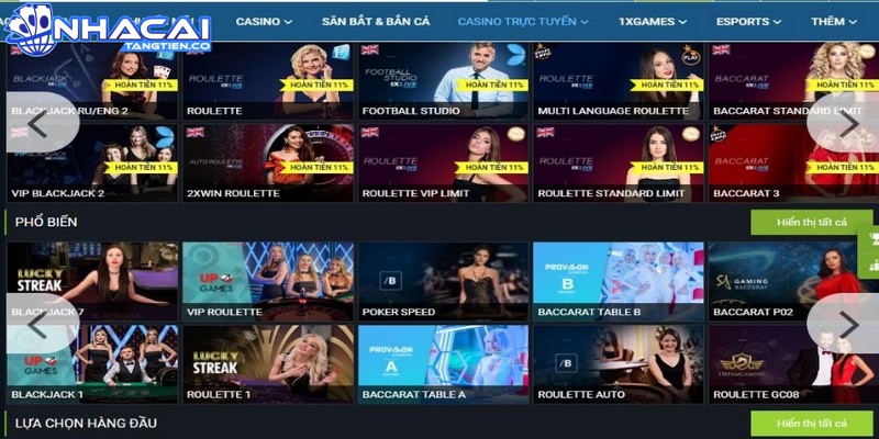 Sòng bạc trực tuyến với nhiều tính năng mới 1XBet